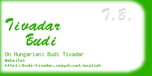 tivadar budi business card